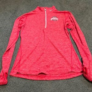 Nike Dri-Fit women’s Ohio State heather red quarter zip size small